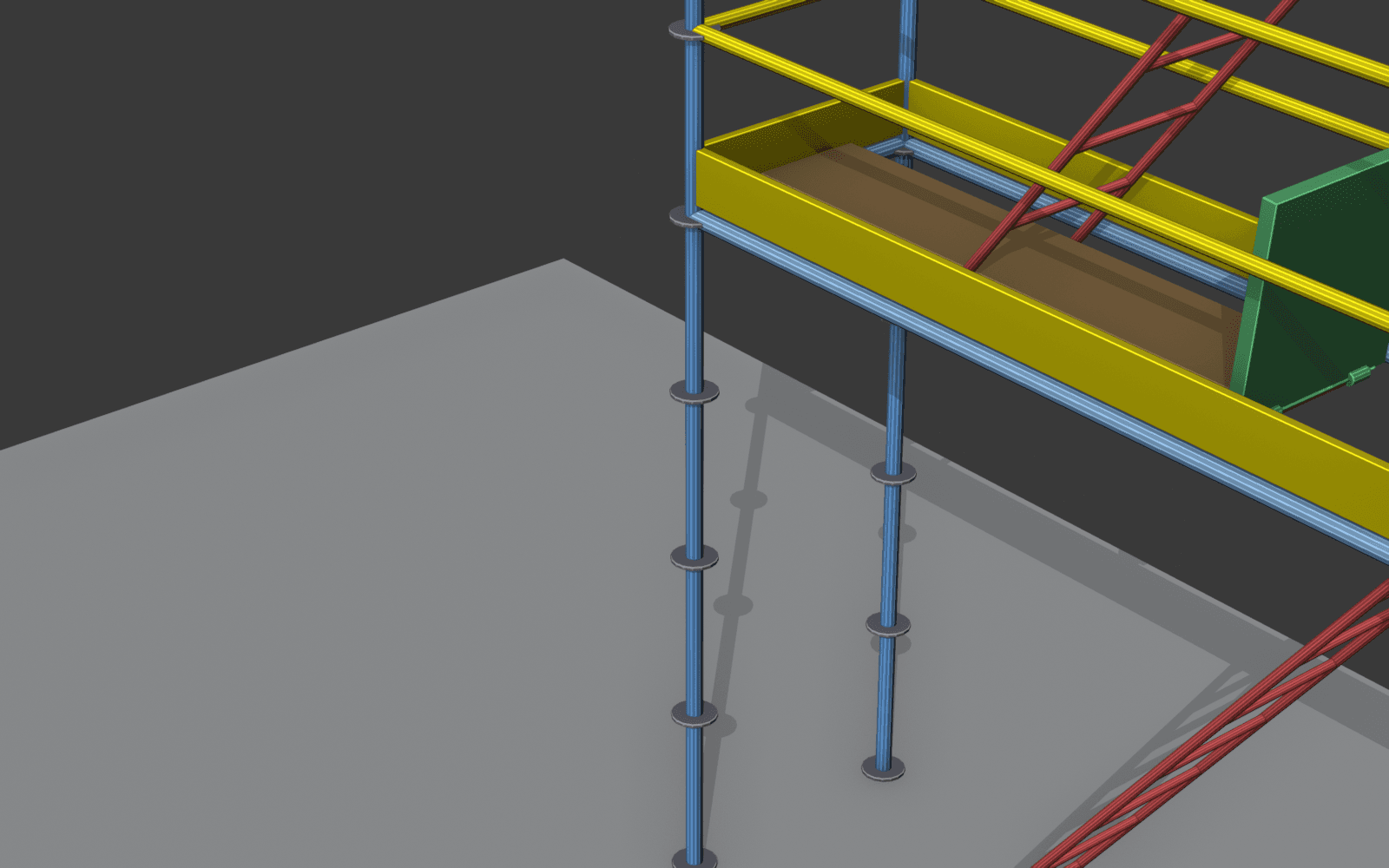 Straight scaffold · 2 storeys