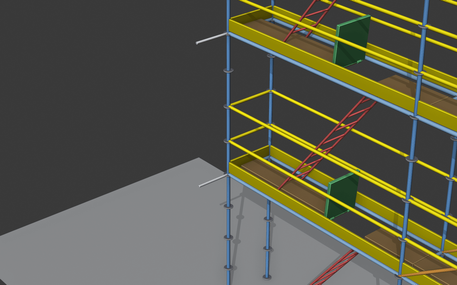 4 storeys with EN 12811 ties